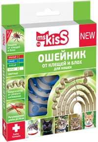 М.Кисс Ошейник репеллентный 38см синий
