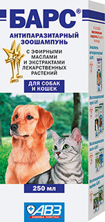 Барс шампунь инсект. д/кошек и собак 250 мл