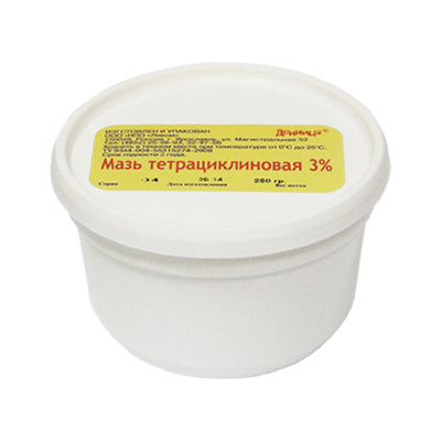 Мазь тетрациклиновая 3% 200г (для ран кожи)