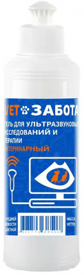 Гель для ультразвуковых исследований и терапии VETЗАБОТА ветерин. средней вязкости цветной, фл.250г