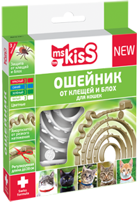 М.Кисс Ошейник репеллентный 38см белый