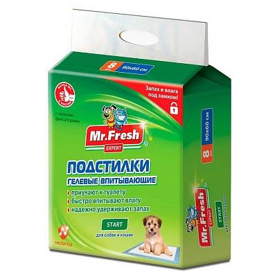 Фреш Эксперт Старт, пеленки 90*60 д/приучения к месту, 8 шт/уп (F506)