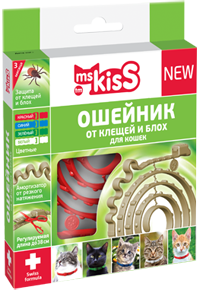 М.Кисс Ошейник репеллентный 38см красный